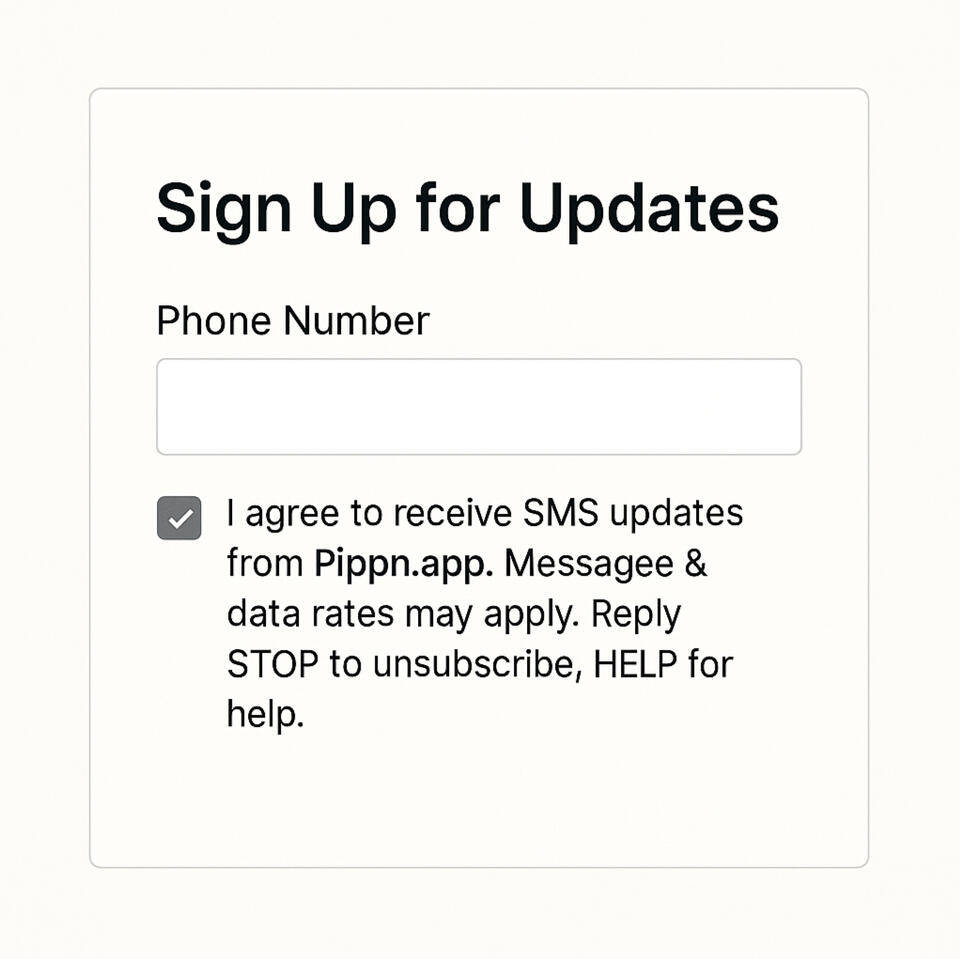 Pippn SMS Opt In